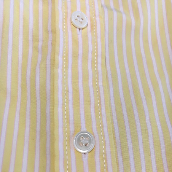 J Crew Factory. Yellow & white Button down shirt. - Picture 3 of 4